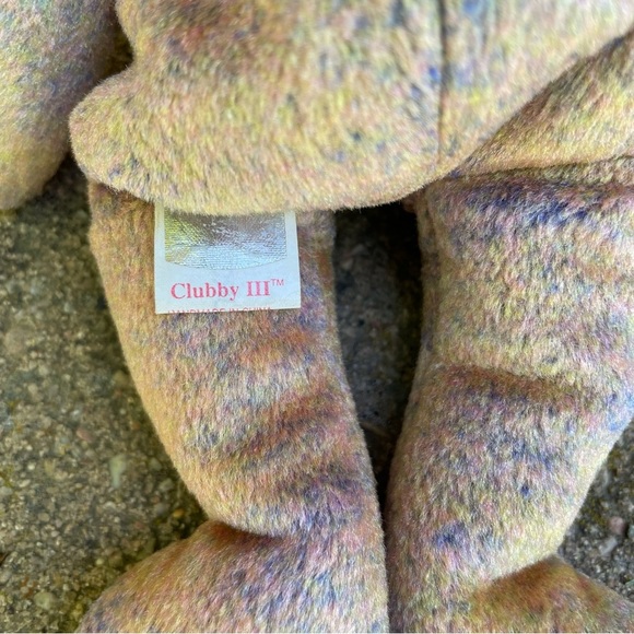 TY Clubby III and Signature 1999 Beanie Baby Plush Teddy Bear Set Cream Tan - Picture 3 of 5